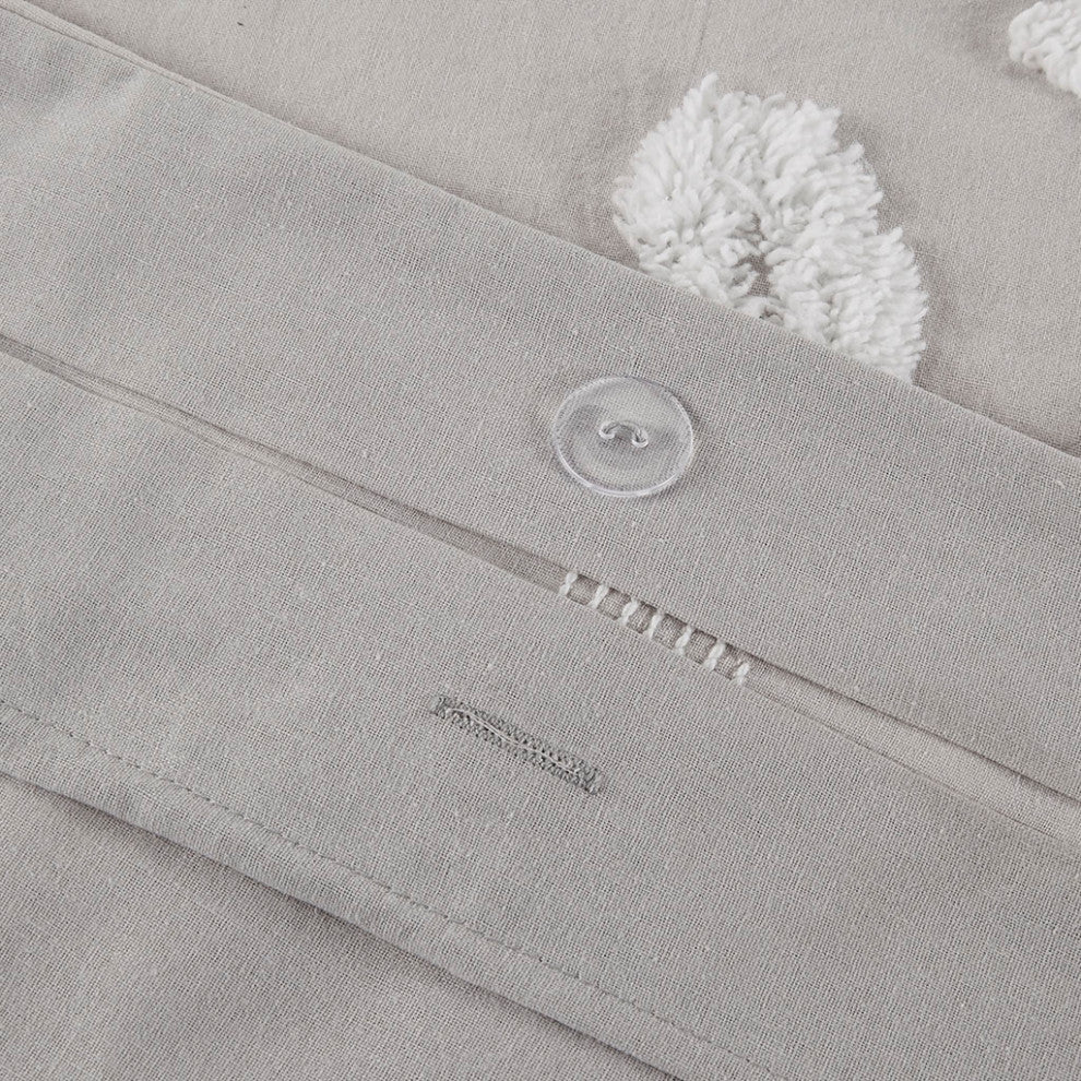 Madison Park Veronica 3 Piece Tufted Cotton Chenille Floral Duvet Cover Set