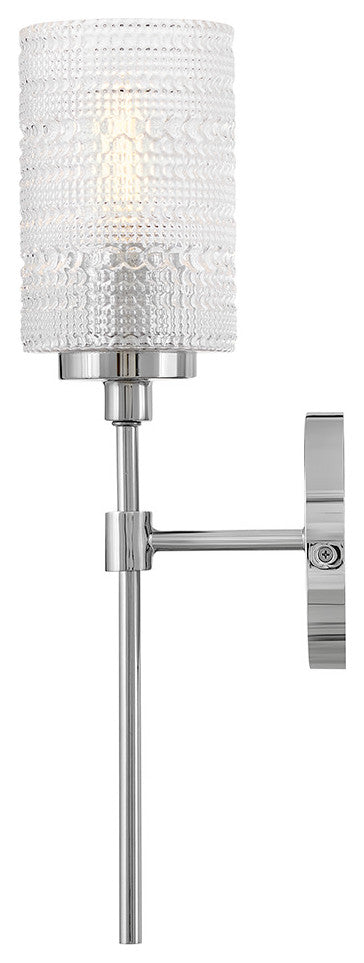 Lark Mabel Medium Single Light Sconce, Chrome