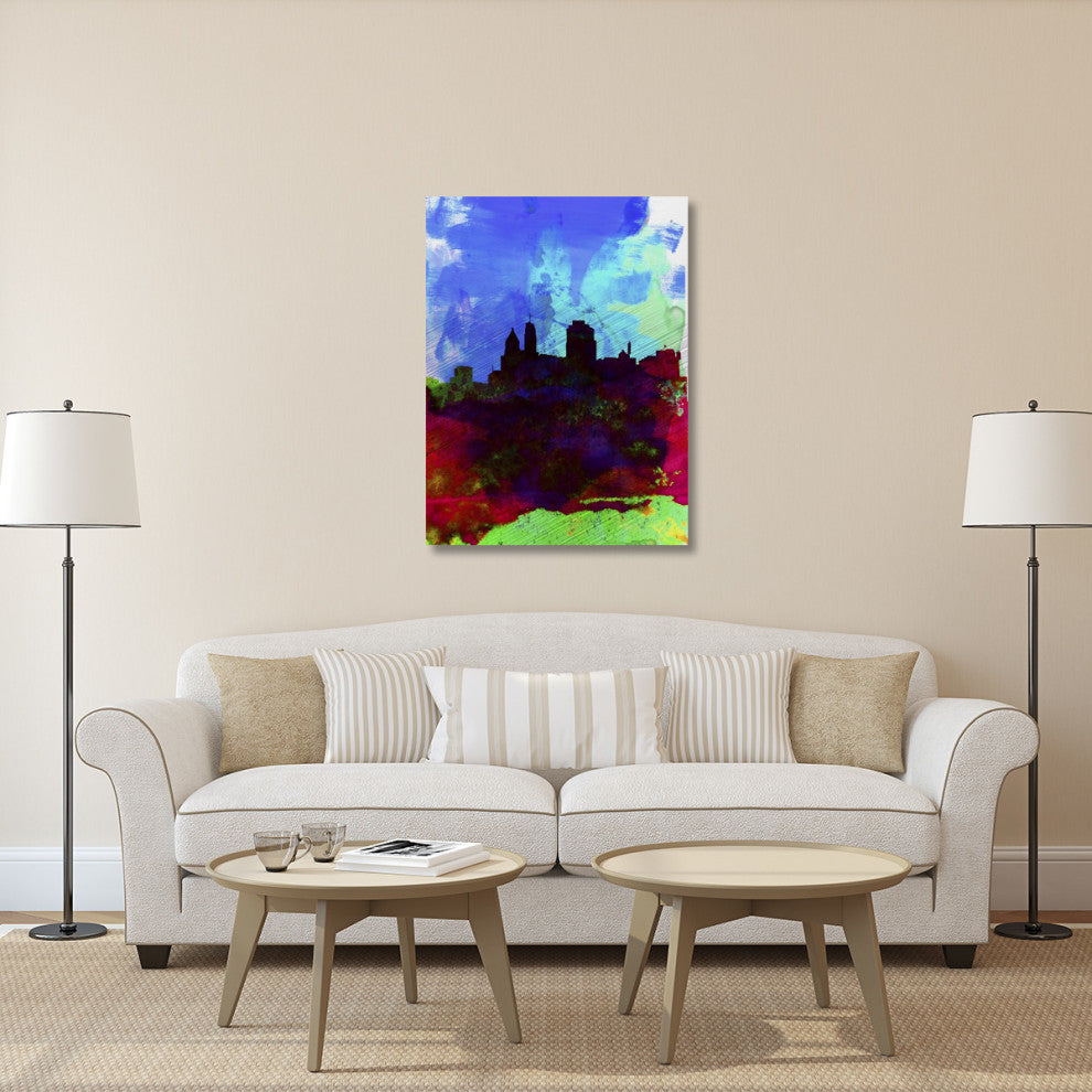 "Cincinnati Watercolor Skyline" Fine Art Print
