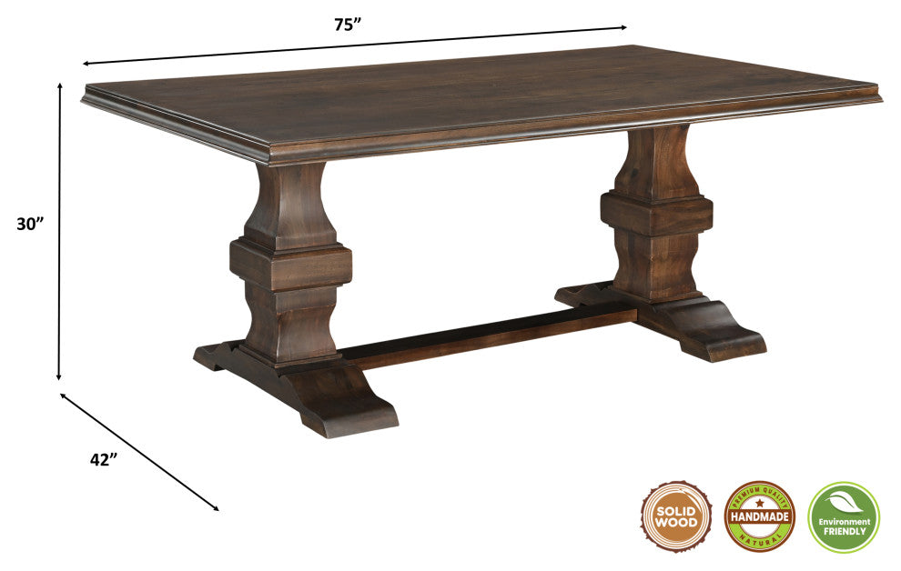 Emma 7-piece Solid Wood Dining Set