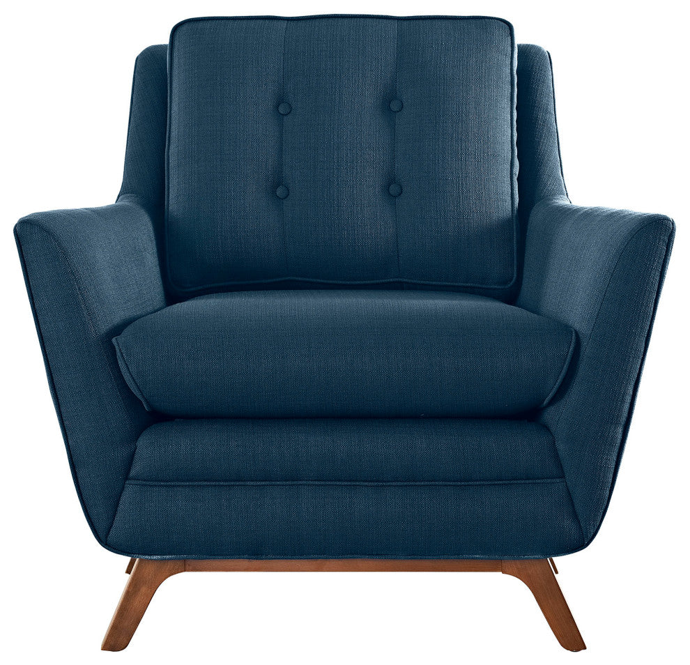 Modern Azure Beguile Upholstered Fabric Armchair