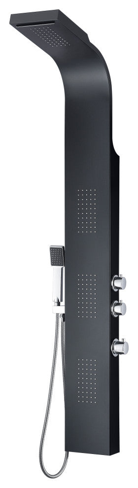 ANZZI Atoll 66" Full Body Shower Panel System, Black