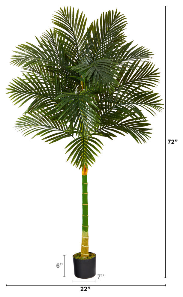 6 ft. Golden Cane Artificial Palm Tree