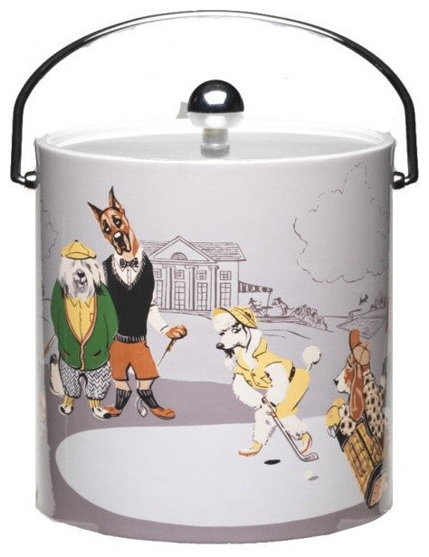 "Golf Hounds" Silver Handle Ice Bucket