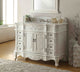 42" Morton Antique-Style Bathroom Cabinet Vanity Imperial White Marble