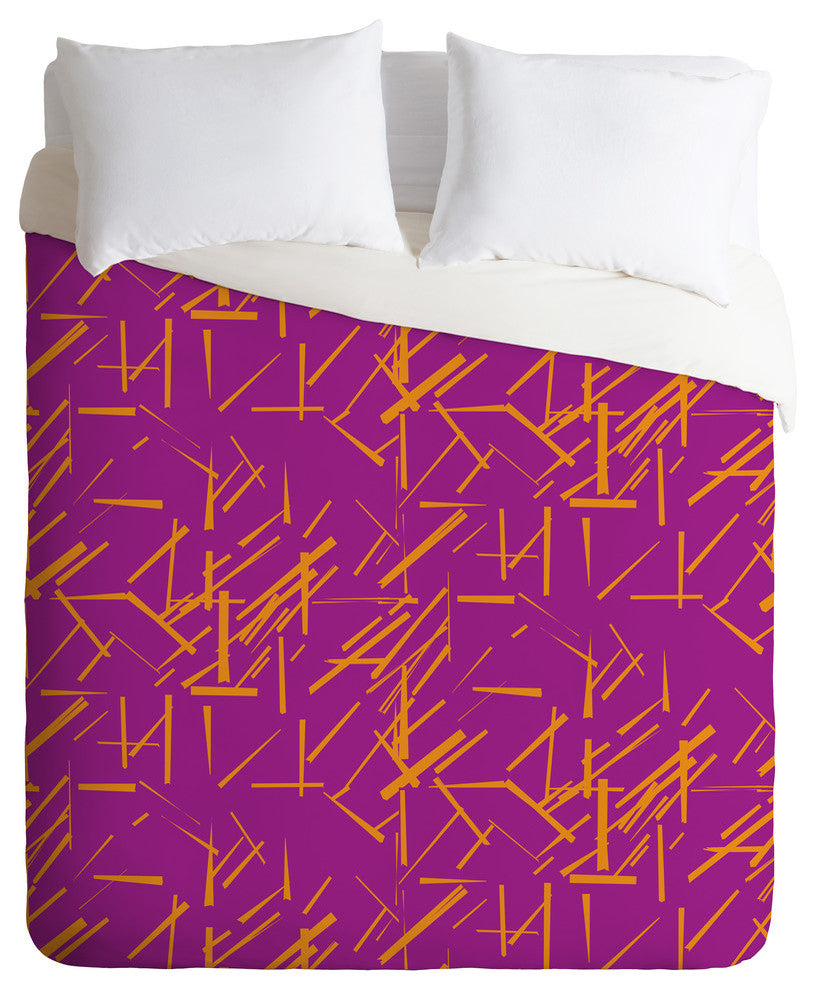 Deny Designs Karen Harris Konstructivist Magenta Duvet Cover-Lightweight