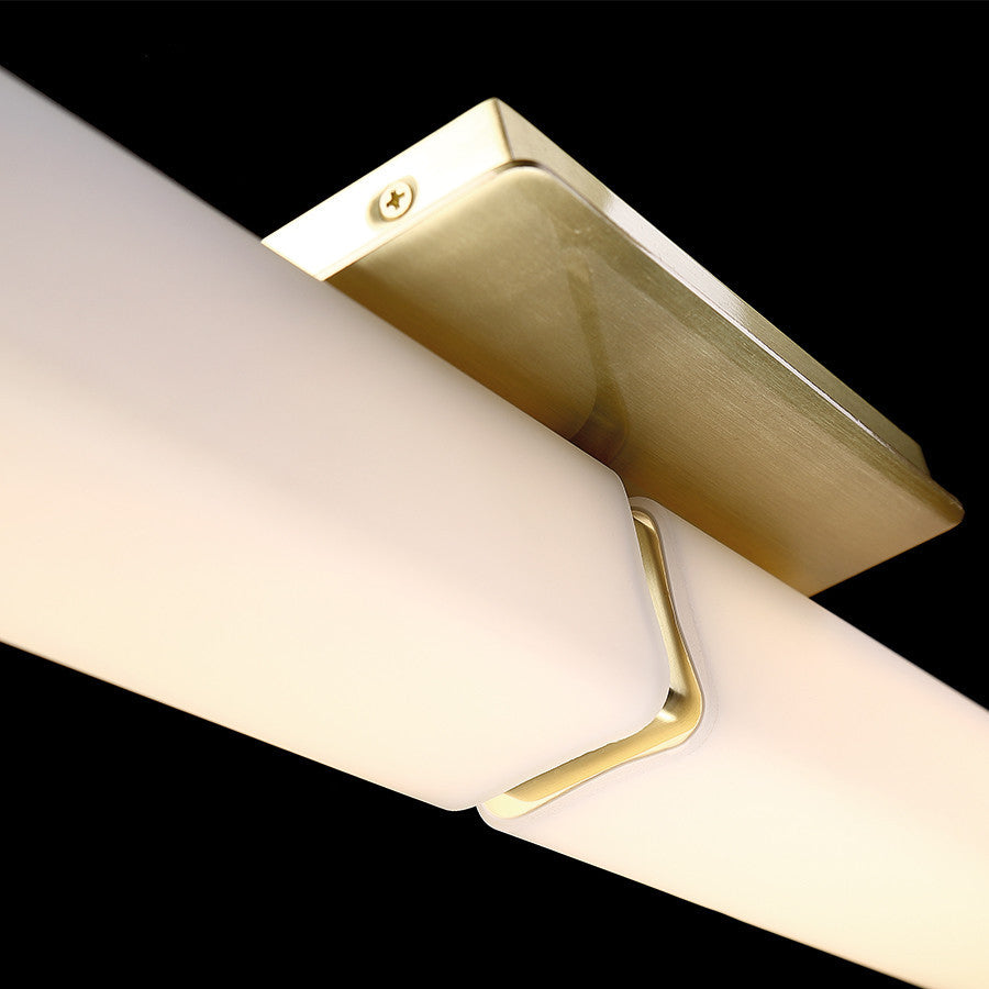 Vogue 39" LED Bathroom Vanity and Wall-Light 3000K, Brushed Brass