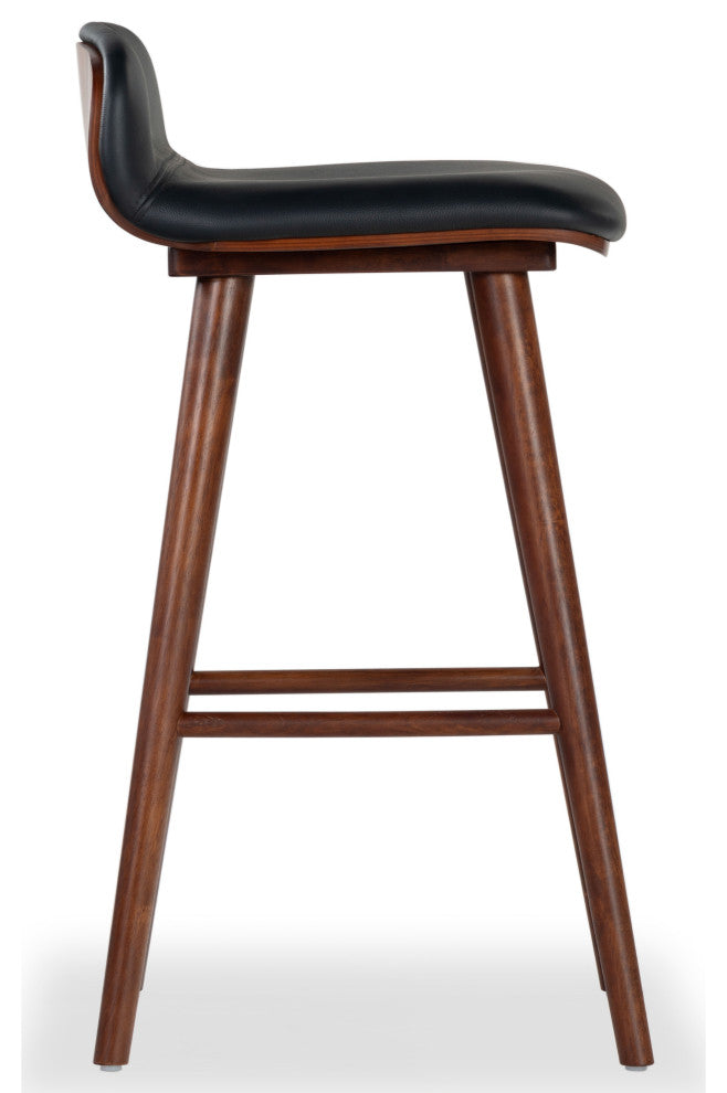 Safavieh Couture Tazmyn Counter Stool, Black/Walnut