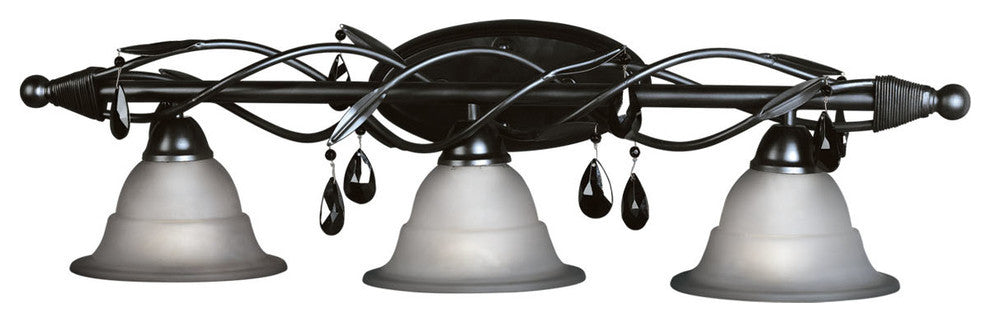 Woodbridge Lighting Avigneau 3-light Steel Metal Bathroom Light in Black