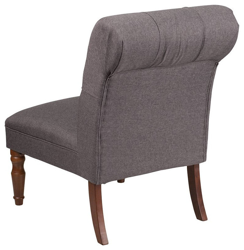 Hercules Elm Park Series Gray Fabric Tufted Chair