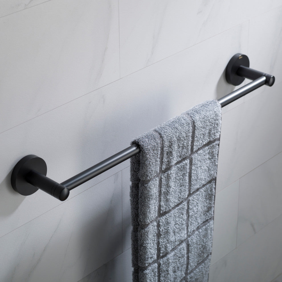 Elie Bathroom 18" Towel Bar, Matte Black
