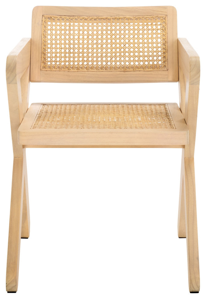 Safavieh Couture Tyrrell Rattan Dining Chair, Natural/Natural