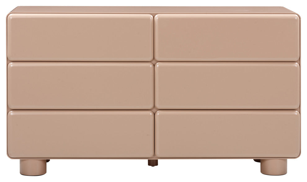 Tammy 6-Drawer Dresser, Taupe