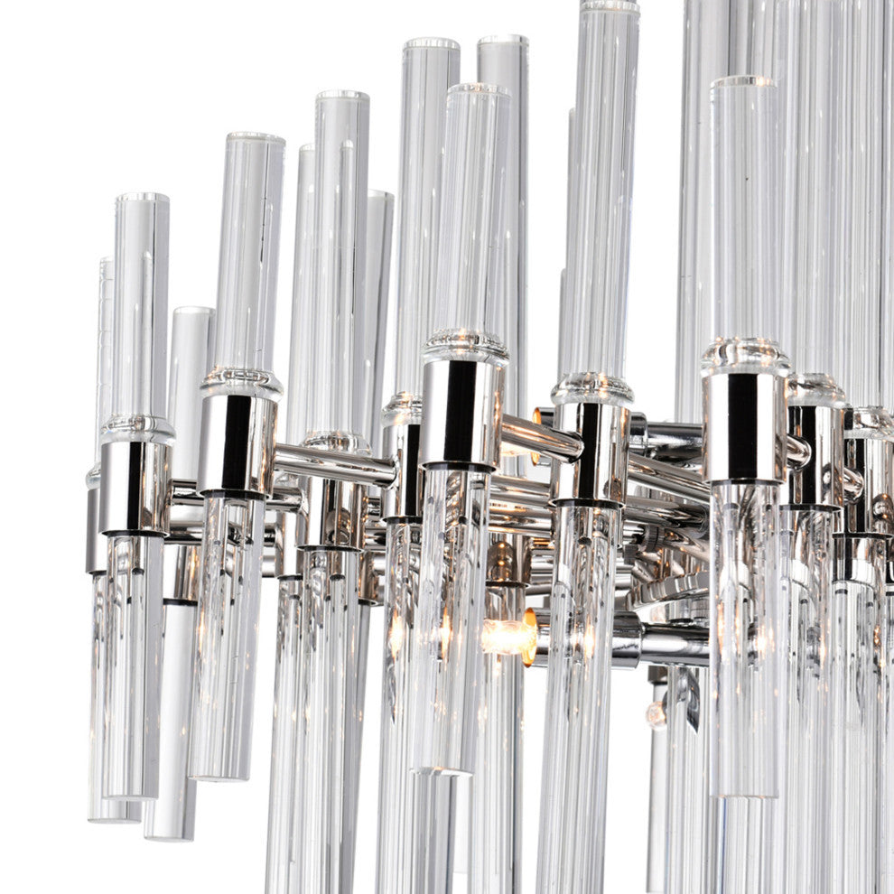 Miroir 10 Light Chandelier With Polished Nickel Finish