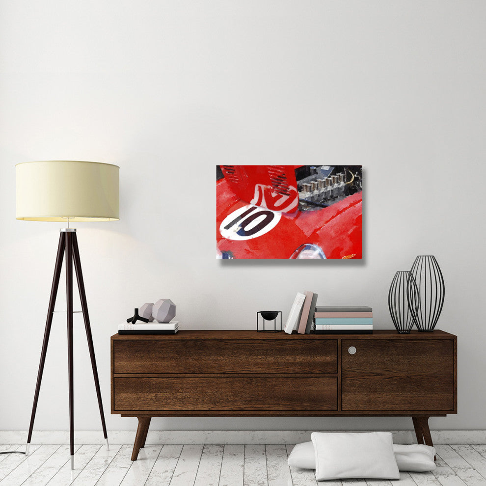 "1962 Ferrari 250 GTO Engine Watercolor" Fine Art Print