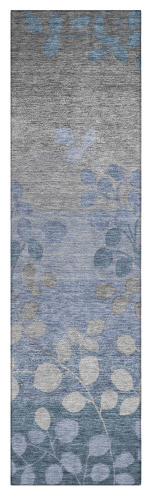 Machine Washable Indoor/Outdoor Chantille ACN1900 Denim 2'3" x 7'6" Runner Rug