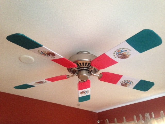 Mexican Flag Fan Blade Covers, Set of 5