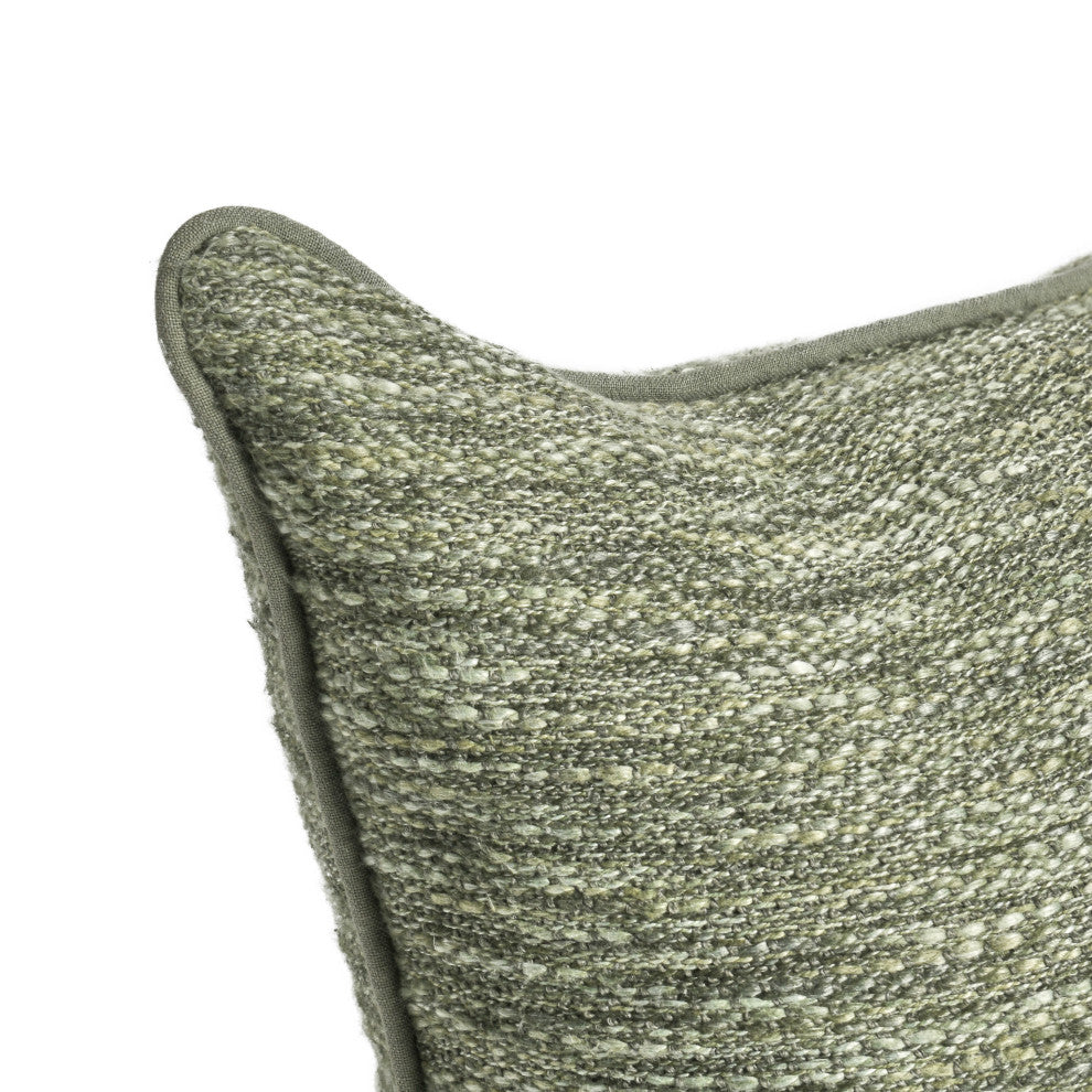 Sharma Cotton Blend Throw Pillow by Kosas Home, Cedar Green, 14x26