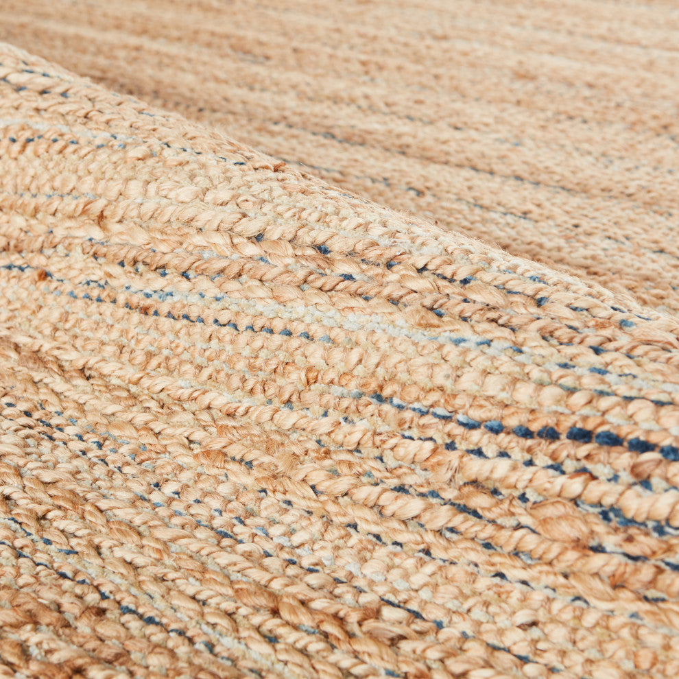 Jaipur Living Canterbury Natural Solid Beige/Blue Area Rug, 9'x12'