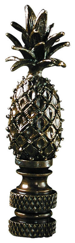 Pineapple Lamp Finial Antique Metal 2.25"h