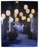 8 LED Lighted Garden Party Canvas Wall Hanging, 12"