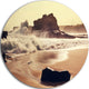 Java Beach With Foaming Waters, Seashore Round Wall Art, 36"