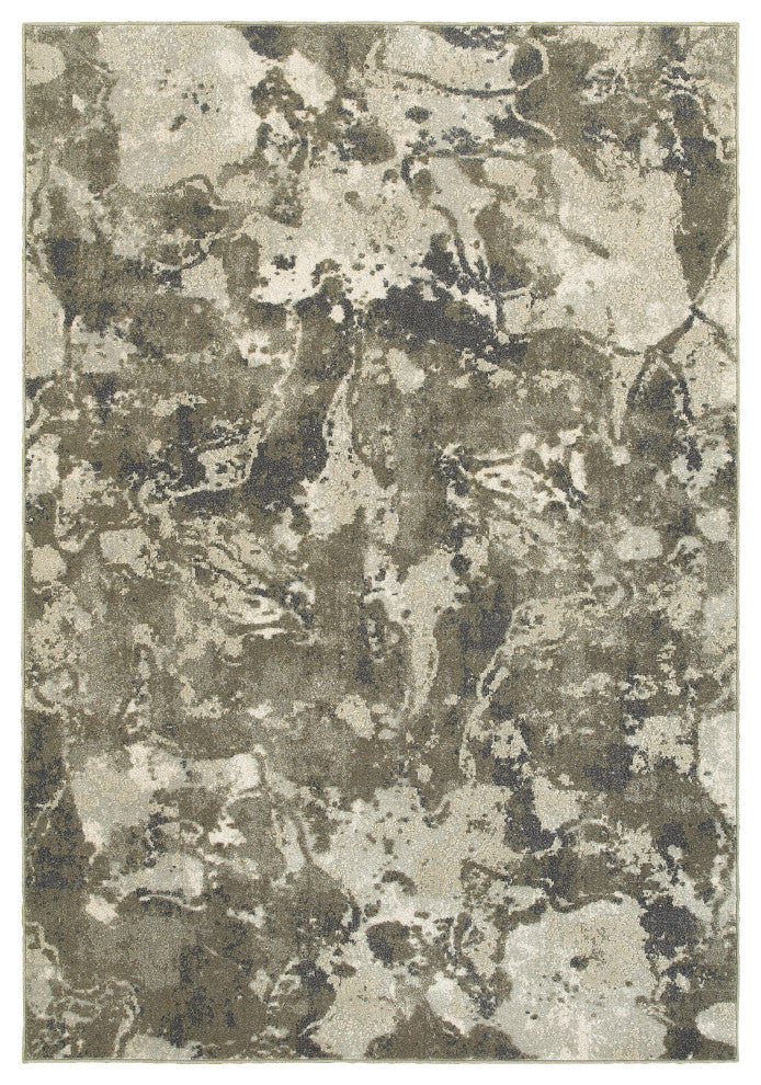 Oriental Weavers Rowan Grey/ Ivory Abstract Indoor Area Rug 7'10"X10'10"