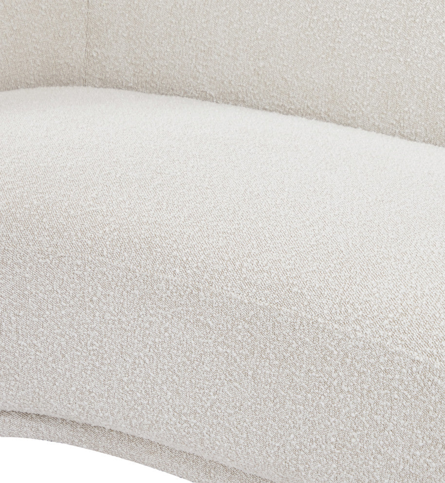 Hyde Boucle Fabric Upholstered, Cream, Chair