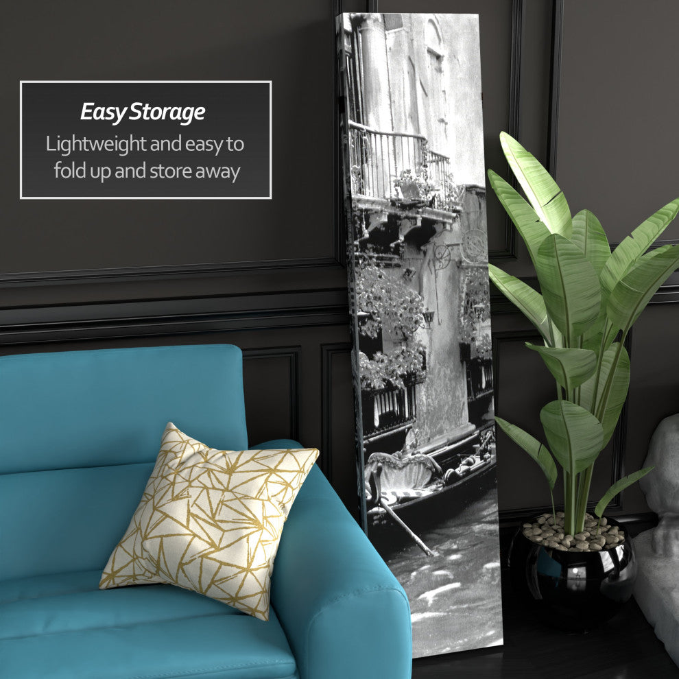 6' Tall Double Sided Scenes of Venice Canvas Room Divider
