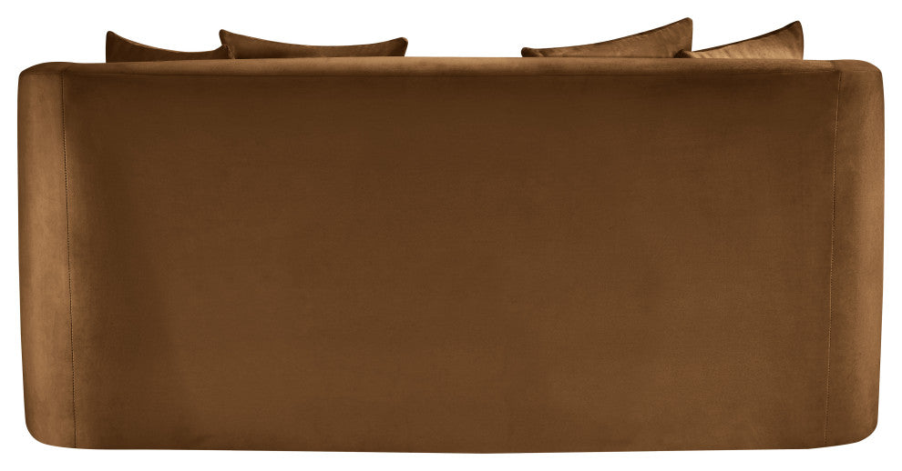 Alder Upholstered Chair, Saddle, Velvet, Loveseat
