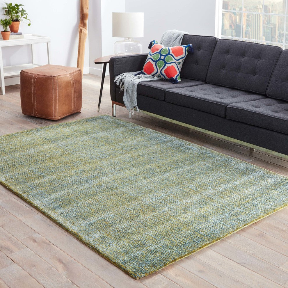 Jaipur Living Britta Plus Handmade Solid Blue/Green Area Rug, 8'x10'