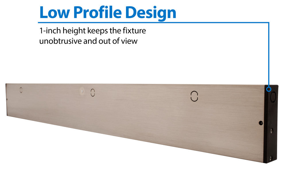 NUC-5 Series Selectable LED Under Cabinet Light, Nickel, 30