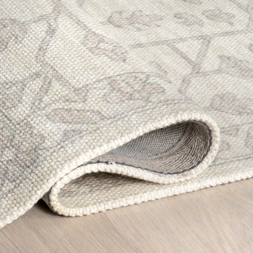 Gretel Wool and Cotton Area Rug, Beige 3'x5'