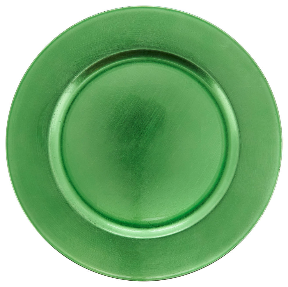 Classic Design Charger Plate, Set of 4, Green