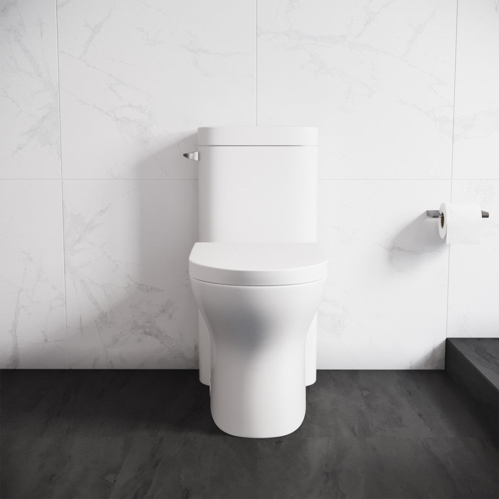 Monaco One Piece Elongated Left Side Flush Handle Toilet 1.28 gpf