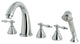 Kingston Brass Roman Tub Faucet With Hand Shower, Polished Chrome