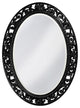 Suzanne Oval Mirror, Black