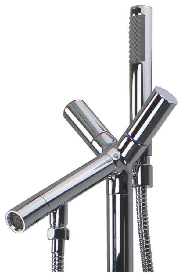 Transolid Anais 60"x30"x24" Freestanding Tub and Faucet Kit, White