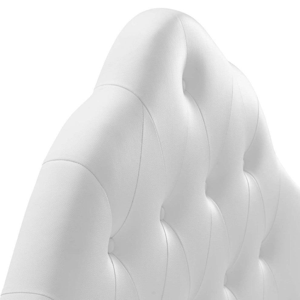 Sovereign Queen Vinyl Headboard, White
