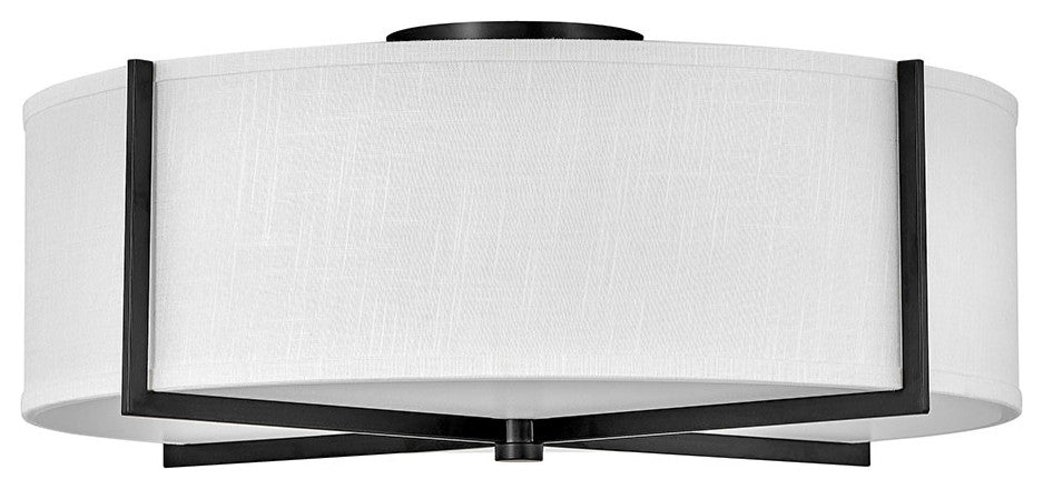 Hinkley Axis Large Semi-Flush Mount, Black