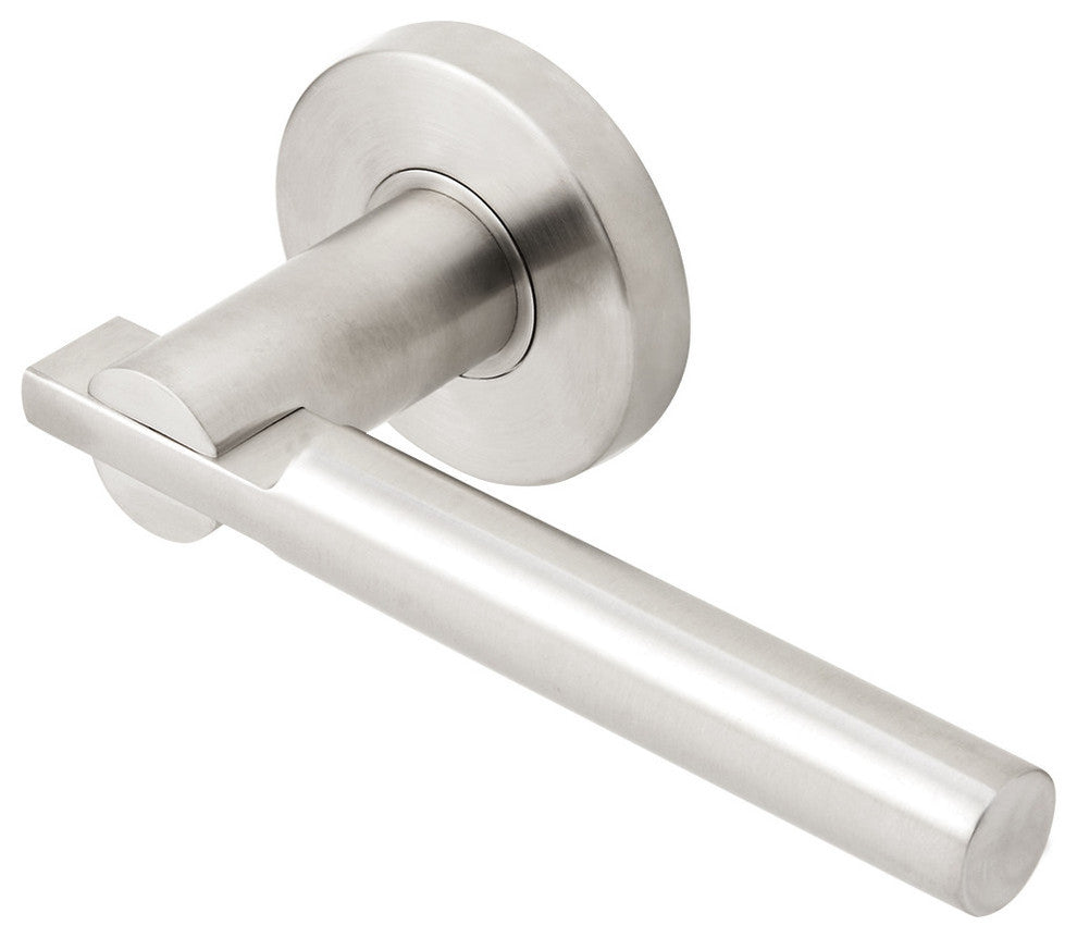 Sequoia Lever, Tubular Privacy, Satin Stainless Steel, 2-3/8" Backset