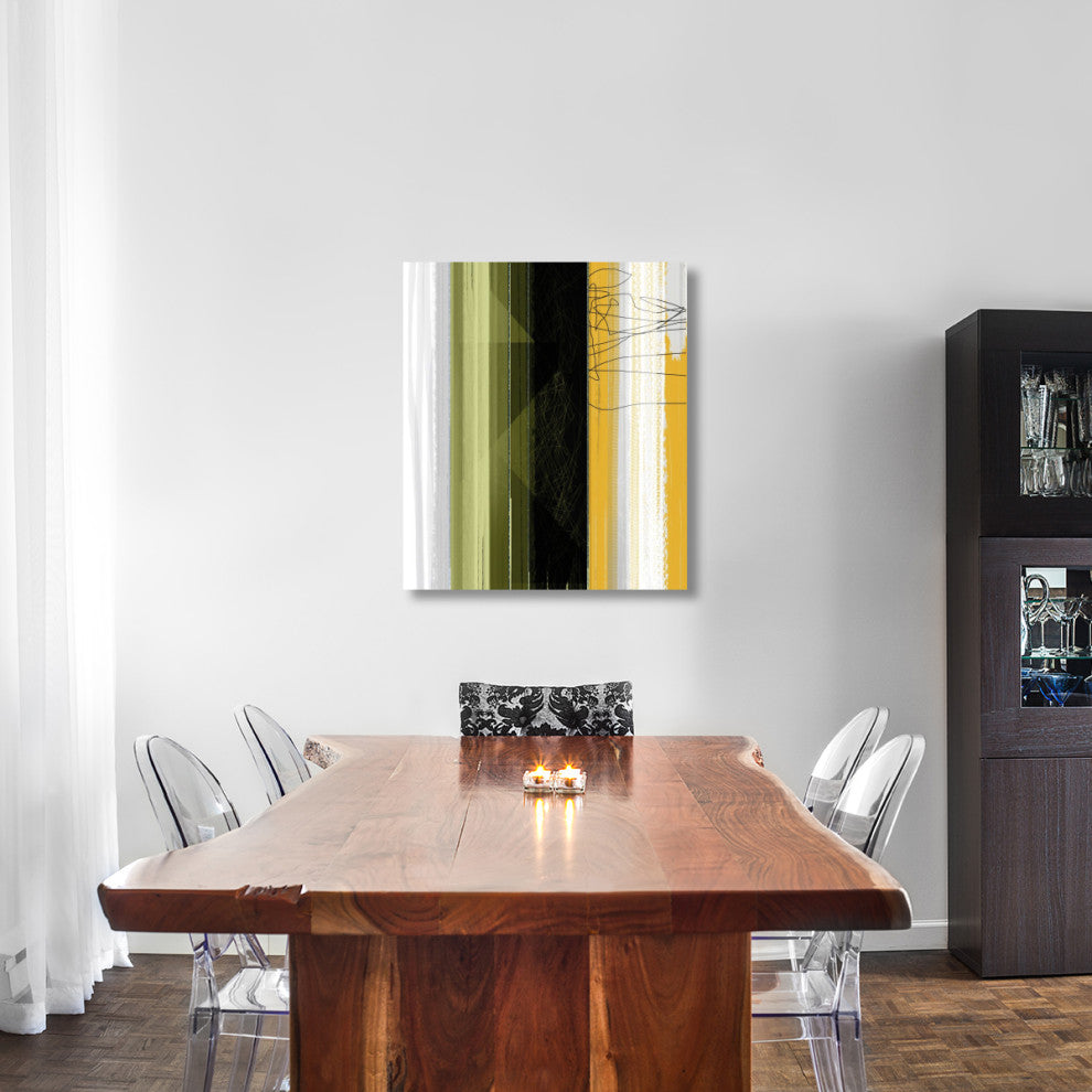 "Abstract Green And Yellow" Fine Art Print