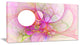 Light Pink Angel Wings on White, Abstract Wall Art Canvas, 32x16