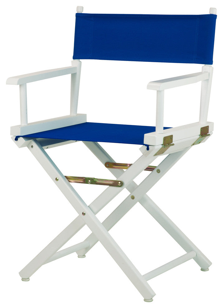 018" Director's Chair White Frame-Royal Blue Canvas