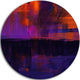Blue Vs Red Textures, Abstract Disc Metal Wall Art, 11"