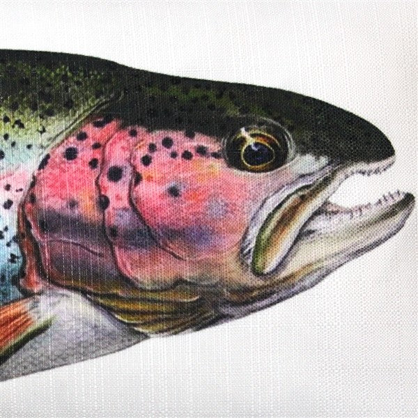Pillow Decor - Rainbow Trout Fish Pillow 12x20