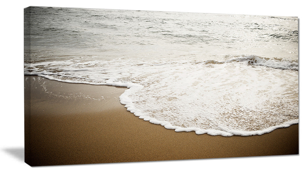 "Close-up Waves in Mediterranean Sea" Seascape Wall Art", 40"x20"