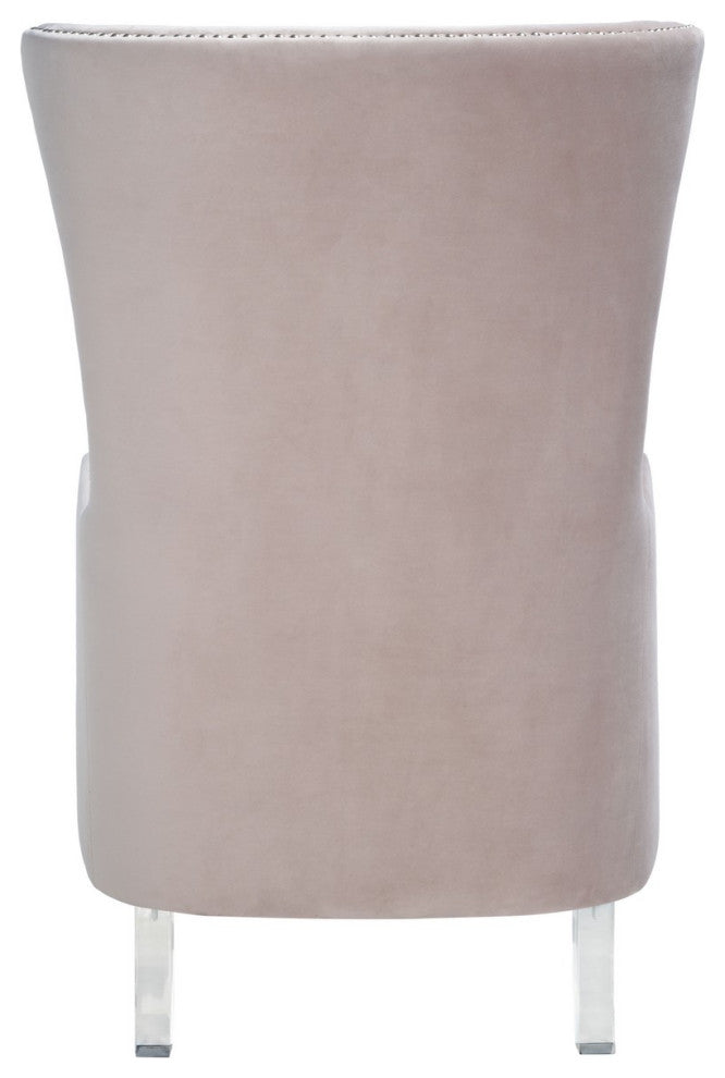 Safavieh Couture Geode Modern Wingback Chair, Pale Taupe