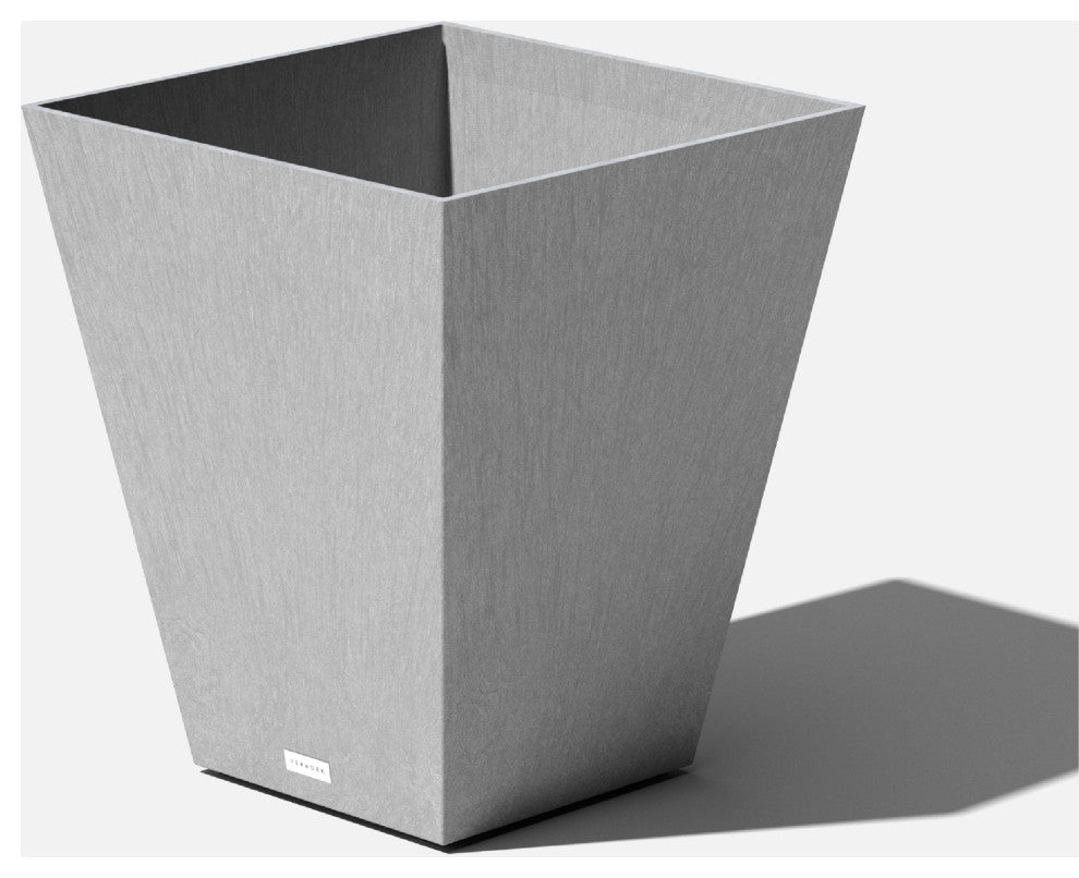 Nobleton Square Planter, Grey, 22 Inch, 1 Pack