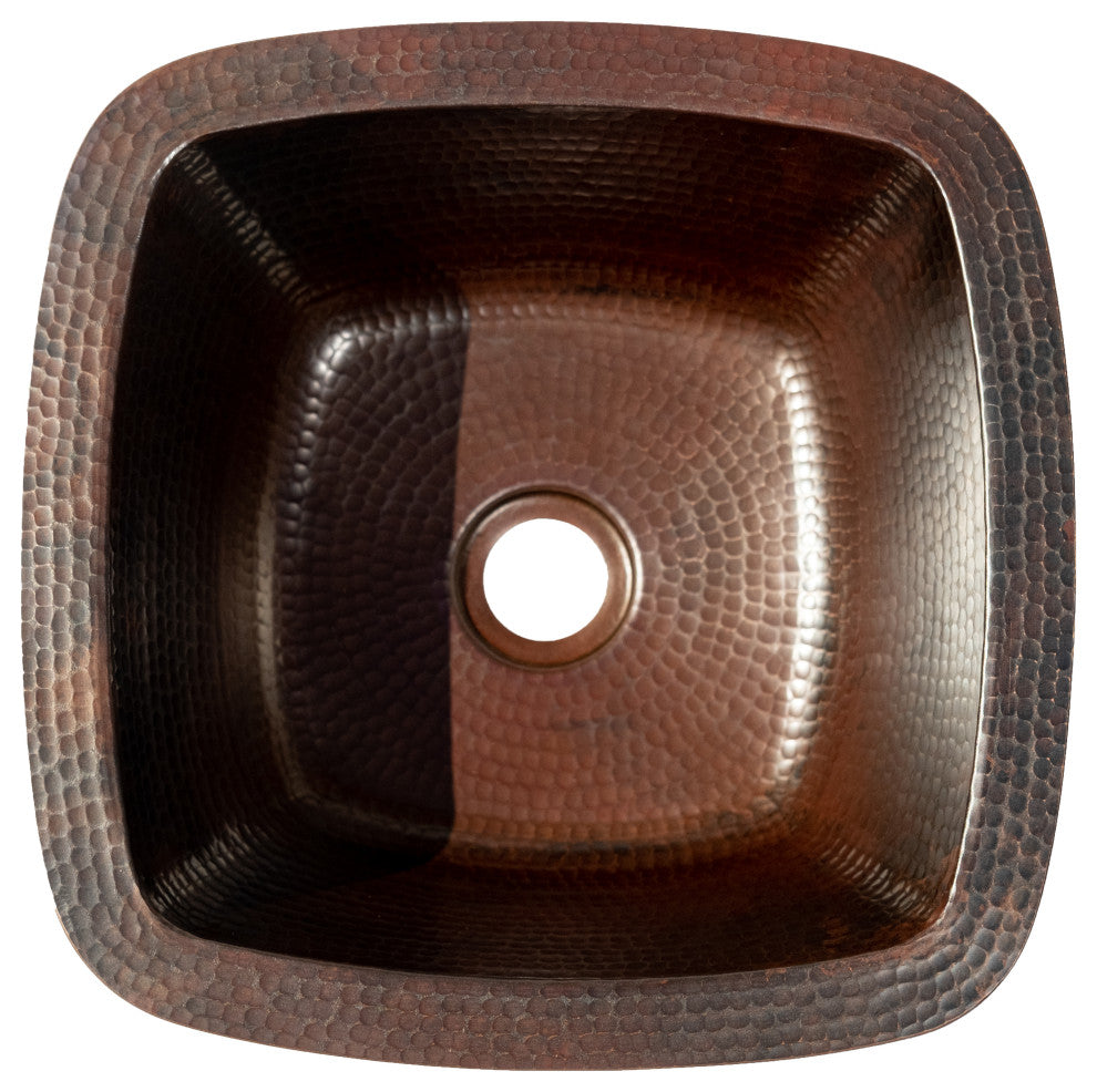 Square 12" Handmade Copper Sink